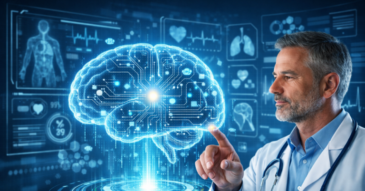 Imagem representando médico e uso responsável de inteligência artificial na área da saúde